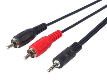 PremiumCord Kabel Jack 3.5mm-2xCINCH M/M 10m