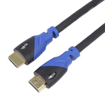 PremiumCord 4K HDMI 2.0b High Speed + Ethernet kabel, zlacené pružné konektory, 0,5m