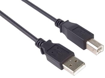 PremiumCord Kabel USB 2.0, A-B, 2m barva černá