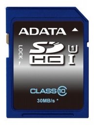 A-DATA SDHC UHS-1 karta 8GB Class 10 (až 30MB/s)