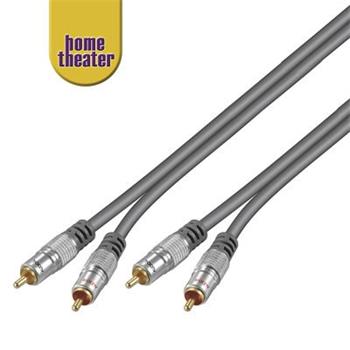 Home Theater Propojovací HQ 2x CINCH RCA - 2x CINCH RCA kabel 0,75m M/M