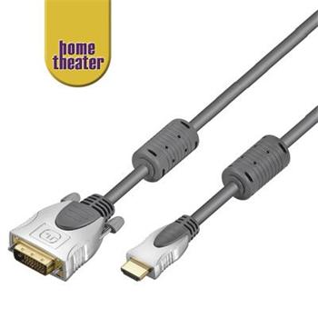 Home Theater HQ kabel HDMI male <> DVI-D male (24+1) single link 1,5m