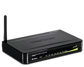 TRENDnet 54Mbps 11g Wireless G Firewall a Router + ADSL 2/2+ modem - Dorpodej