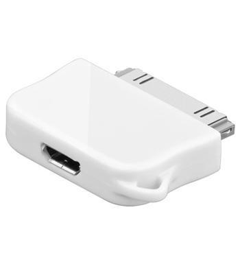PremiumCord Adaptér Micro USB na Apple konektor pro iPod, iPhone a iPad bílý