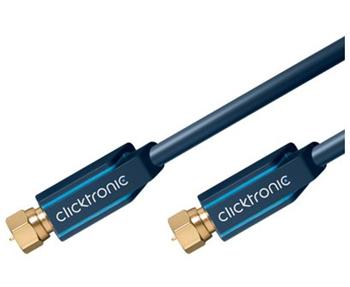 ClickTronic HQ OFC Satelitní antenní kabel F/male - F/male, ferrity, 10m