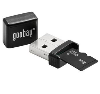 goobay USB 2.0 miniaturní čtečka micro SD/SDHC