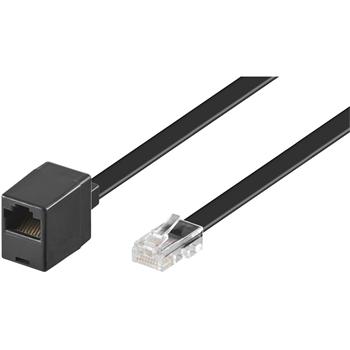 PremiumCord Kabel prodlužovací rovný 8P8C plug - 8P8C jack 3m - černý