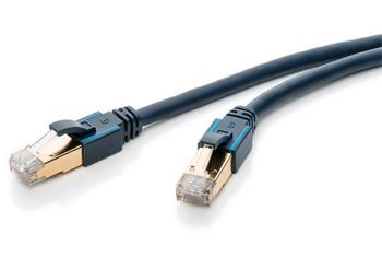ClickTronic HQ OFC CAT6A S/FTP patch kabel RJ45, zlacený, 0.5m