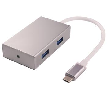 PremiumCord USB-C hub 4x USB3.0 hliníkové pouzdro 25cm