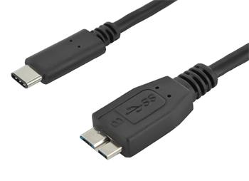 PremiumCord Kabel USB 3.2 konektor C/male - USB 3.0 konektor Micro-B/male, 1m