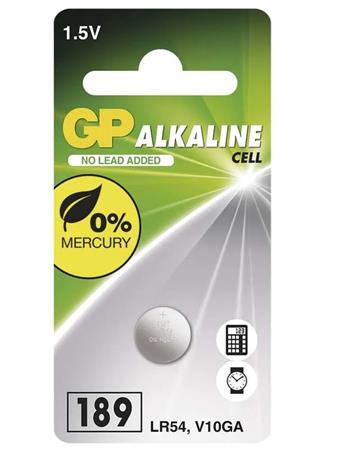 GP Alkalická knoflíková baterie GP LR54 (189F), blistr
