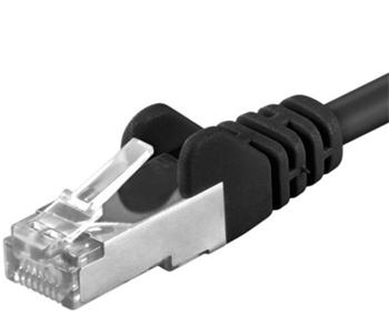 Premiumcord Patch cable CAT6a S-FTP, RJ45-RJ45, AWG 26/7 0,25m color black