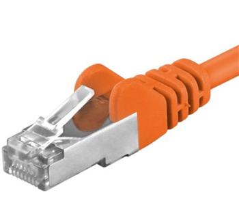 Premiumcord Patch cable CAT6a S-FTP, RJ45-RJ45, AWG 26/7 1m color orange