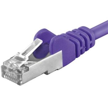 Premiumcord Patch cable CAT6a S-FTP, RJ45-RJ45, AWG 26/7 0,5m color violet