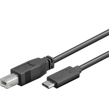 PremiumCord Kabel USB konektor C/male - USB 2.0 konektor B/male, 22 cm