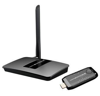 PremiumCord HDMI Wireless extender na 20m, umožňující přepínat až 10 vysílacích zařízení jako počítač nebo notebook
