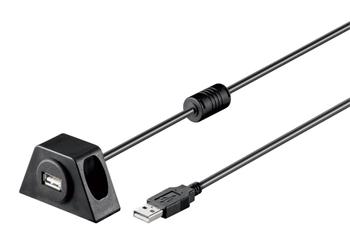 PremiumCord USB 2.0 prodlužovací kabel 5m MF s konektorem na přišroubování