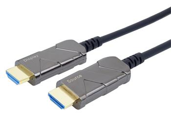 PremiumCord Ultra High Speed HDMI 2.1 Optical Fiber AOC Cable 8K@60Hz, 15m gold