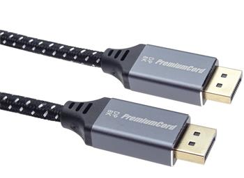 PremiumCord DisplayPort 1.4 connection cable M/M, gold-plated connectors 0,5m