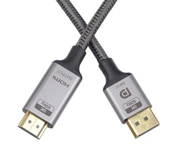 PremiumCord DisplayPort 1.4 to HDMI 2.1 cable, 8K@60Hz,4K@144Hz, 2m