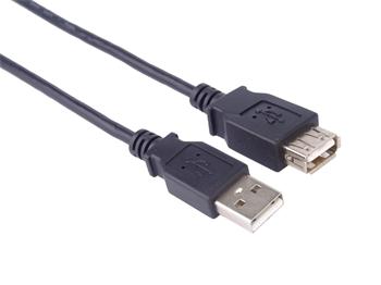 PremiumCord USB 2.0 extension cable, A-A, 0,5m  black