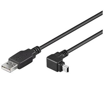 PremiumCord Cable USB 2.0, A-B mini, 5pins, angled, 1.8m
