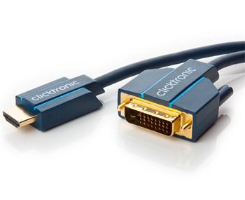 ClickTronic HQ OFC cable HDMI male <> DVI-D male (24+1), gold platted, 10m