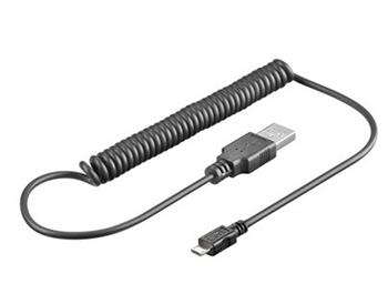 PremiumCord Cable micro USB 2.0, A-B 1m - spiral 50cm - 100cm