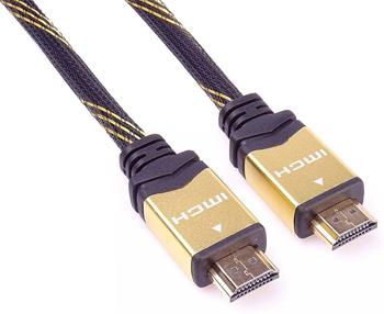 PremiumCord 4K HDMI 1.4 High Speed + Ethernet kabel, zlacené HQ konektory, nylonové provedení, 1,5m