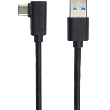 PremiumCord Cable USB type C/M angled 90° connector - USB 3.0 A/M, High-speed charging, 2m