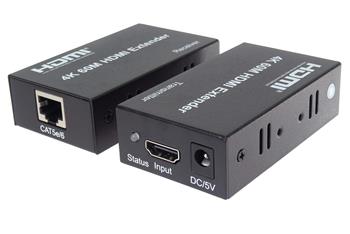 PremiumCord 4Kx2K@60Hz HDMI2.0 extender na 60m přes jeden kabel Cat5e/Cat6/Cat7